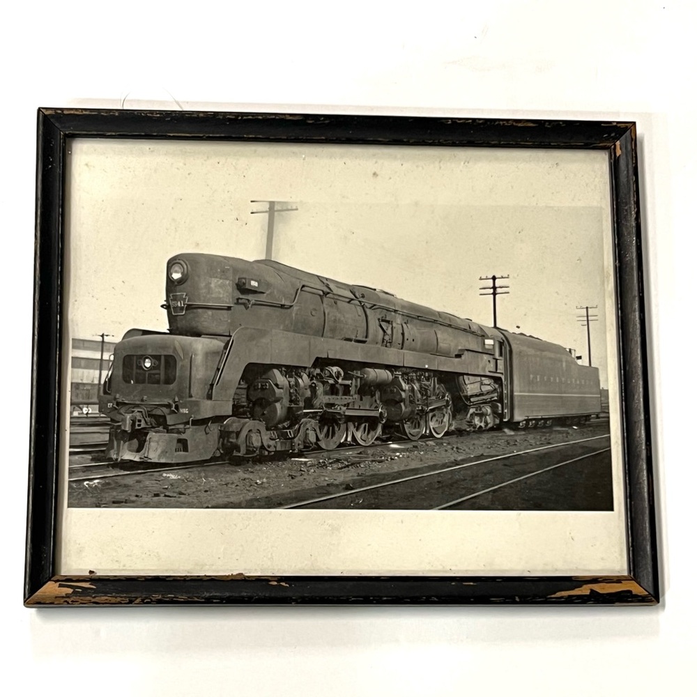 8x10 inch Framed Pic of Pennsylvania RR Locomotive Train